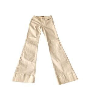 Joes Jeans Flawless Charlie Flare High Rise Beige Ecru Denim 25x3 (0)
